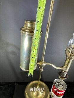 Antique Student Lamp frame From Manhattan Brass Co Solid Brass Oil Lamp c 1879