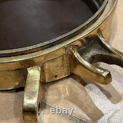 Antique Vintage Brass Ship Porthole 11 Diameter Nice Polished Heavy Duty Brass