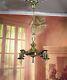 Antique Vintage Chandelier Brass 4 Light Pan Fully Polished And Rewired
