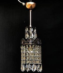 Antique Vintage Crystal Chandelier Lighting Brass Ceiling Pendant Fixture