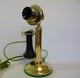 Antique Telephone Western Electric 20b Candlestick Polished Brass Working