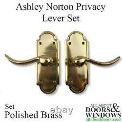 Ashley Norton SR Escutcheon Privacy Set with Churchill Levers Polished Brass