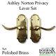 Ashley Norton Sr Escutcheon Privacy Set With Churchill Levers Polished Brass