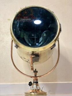 Authentic Maritime Original Brass Polished Salvage Ship Signal Spot Search Light