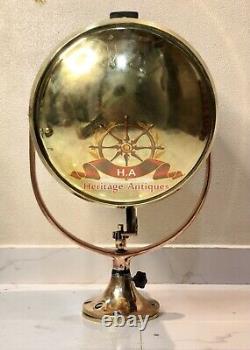 Authentic Maritime Original Brass Polished Salvage Ship Signal Spot Search Light