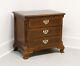 Baker Chippendale Banded Walnut Nightstand Bedside Chest