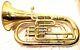 Black Friday-euphonium Gold Brass Polish 3 Valve & Mouth Piece With Case-nice