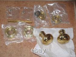Baldwin 5030-030 Vintage Antique Brass Door Knob Complete Set New Old Stock NOS