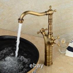 Basin Faucets Antique Brass Bathroom Sink Faucet 360 Degree Swivel. EA-NARC-43