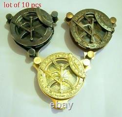 Brass 4 Sundial compass Antique polish Brass finish 10 Each compass Marine
