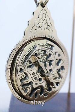 Brass Arabic Calendar Astrolabe Astrological Antique Islamic Navigation Polished