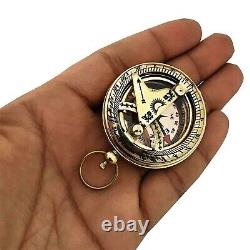 Brass Sundial Compass Polished Push Button Lid Collectible compass lot of 50 pcs