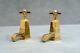 Brass Basin Taps Art Deco Faucet Vintage Polished Brass Made In Uk