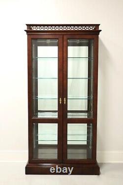 CENTURY Claridge Solid Mahogany Chippendale Style Curio Display Cabinet