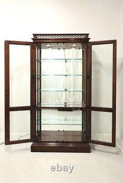 CENTURY Claridge Solid Mahogany Chippendale Style Curio Display Cabinet