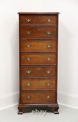 CRAFTIQUE Solid Mahogany Chippendale Semainier Lingerie Chest with Ogee Feet