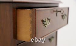 CRAFTIQUE Solid Mahogany Chippendale Semainier Lingerie Chest with Ogee Feet