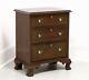 Craftique Solid Mahogany Chippendale Style Three-drawer Nightstand With Ogee Fee