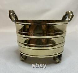 Chinese Miniature Polished Brass Bamboo Pot RARE