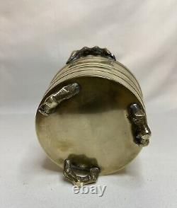 Chinese Miniature Polished Brass Bamboo Pot RARE