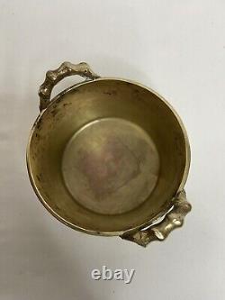 Chinese Miniature Polished Brass Bamboo Pot RARE