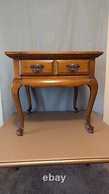 Colonial Solid Wood Maple End Table One drawer Sprague & Carleton Style