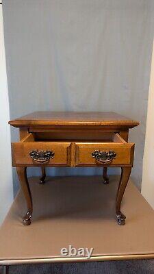 Colonial Solid Wood Maple End Table One drawer Sprague & Carleton Style