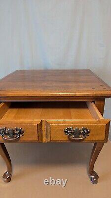 Colonial Solid Wood Maple End Table One drawer Sprague & Carleton Style