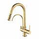 Deck Mounted Pull Out Hot Cold Water Filter Tap Three Ways Mixer Sink Faucet