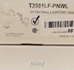 Delta T3551LF-PNWL Dryden Wall Mount Bathroom Faucet Trim Polished Nickel
