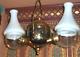 Doul Hanging Angle Fleur-de-lis Lamp Complete Brass Polished