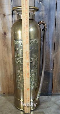 Elkhart Antique Fire Extinguisher Sprayer Empty Copper/brass Soda Acid Vintage