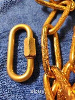 Embossed Ornate Polished Brass Finish 3gauge Chandelier chain 13Ft