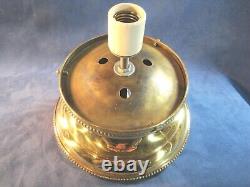 Fitter 6 Inch Brass Antique Ceiling Mount Lamp Polished Rewired Hard to Find