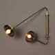 Float Two Arm Wall Sconce Brass Dome Antique Style Swing Wall Lamp Light Fixture