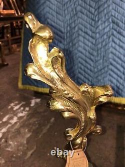 French Chenets Polished Brass