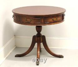 GORDON'S Late 20th Century Mahogany & Leather Drum Side Table