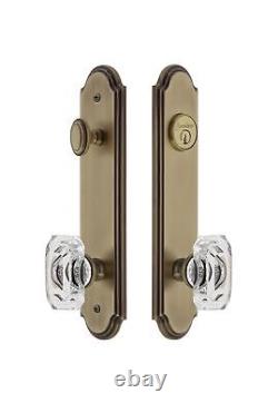 Grandeur Hardware 839337 Arc Tall Plate Complete Entry Set with Baguette Clea