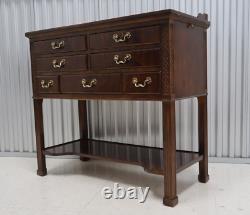 Henredon Aston Court Mahogany Chippendale Server With Gallery