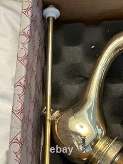 High Quality Heavy Duty Vtg Antique Polished Brass Porcelain HOT COLD Faucet