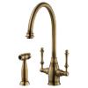 Houzer Crlss-650-pc Charleston Two Handle Kitchen Faucet With Sidespray 14.37