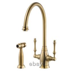 Houzer CRLSS-650-PC Charleston Two Handle Kitchen Faucet with Sidespray 14.37