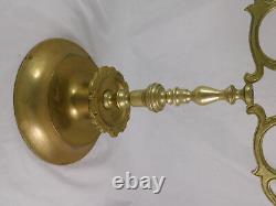 Impressive Antique Judaica Brass Polish 4-Light Eagle Candelabra Sabbath