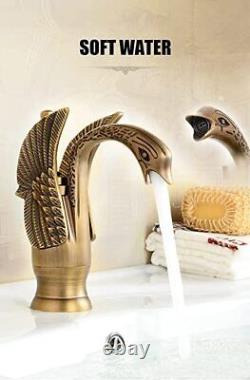 InArt Single Hole Single-Handle Bathroom Swan Faucet in Antique