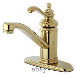 KINGSTON BRASS KS3402TL Templeton, 4 Single, Handle Bathroom Faucet, Polished