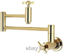 KINGSTON BRASS Millennium Kitchen Sink Pot Filler Faucet Polished Brass KS8102ZX