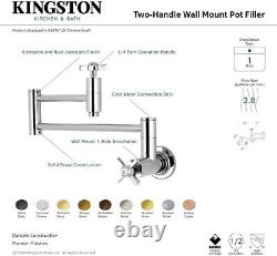 KINGSTON BRASS Millennium Kitchen Sink Pot Filler Faucet Polished Brass KS8102ZX