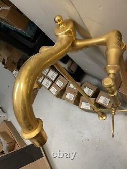 KOHLER K-104-4 & k-127 Antique Bath faucet & riser tubes, BRUSHED GOLD