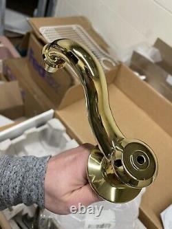 KOHLER K-108-4-PB Antique Widespread Lavatory Faucet, Vibrant Polished Brass