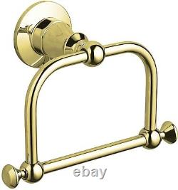 KOHLER K-208-PB Antique Towel Ring, Vibrant Polished Brass